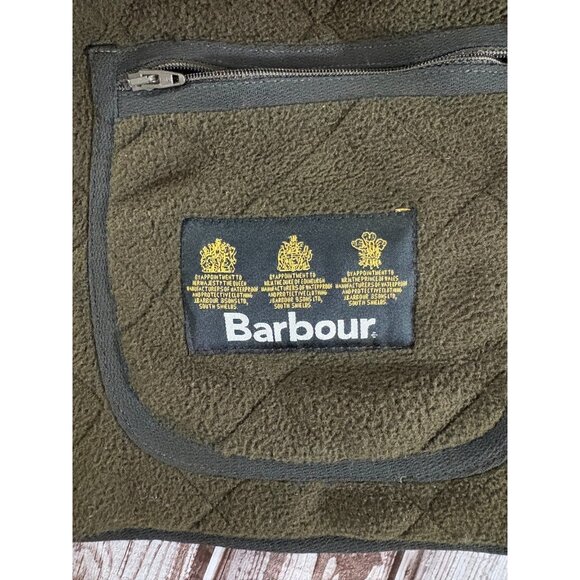 Barbour Polarquilt Waistcoat Zip in Jacket sz XL color Olive Green - Picture 3 of 7
